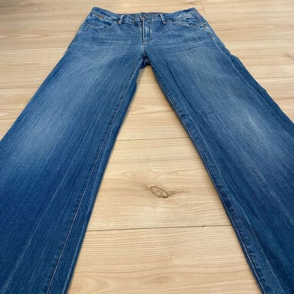 Goldsign Jeans "Wore" Blue Wide Leg Stretch Low Rise  Sz 28 - Picture 11 of 16